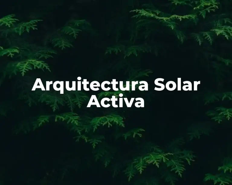 Arquitectura Solar Activa