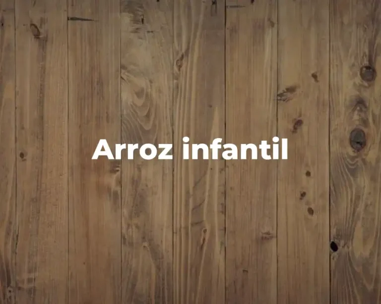 Arroz infantil