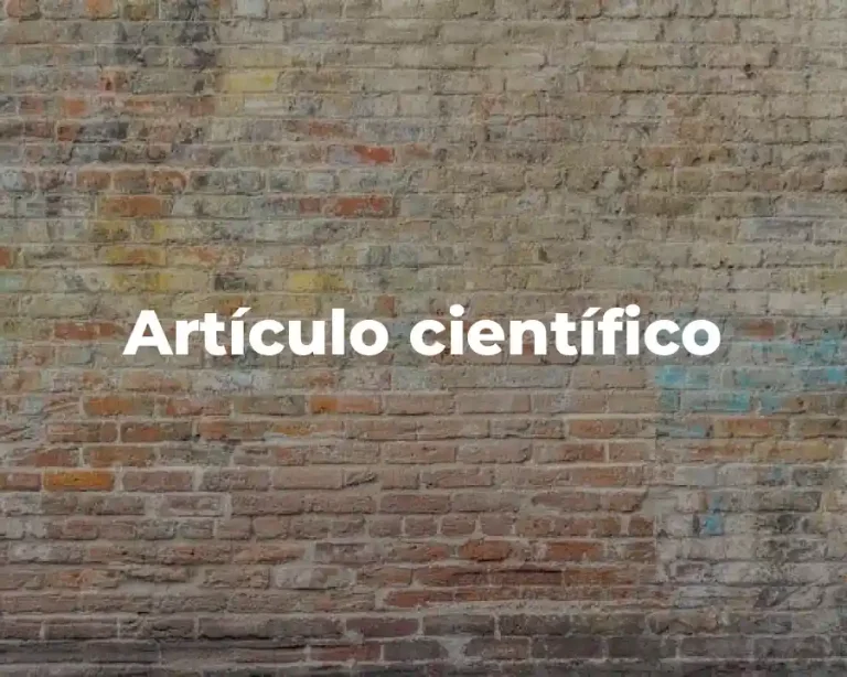 Artículo científico