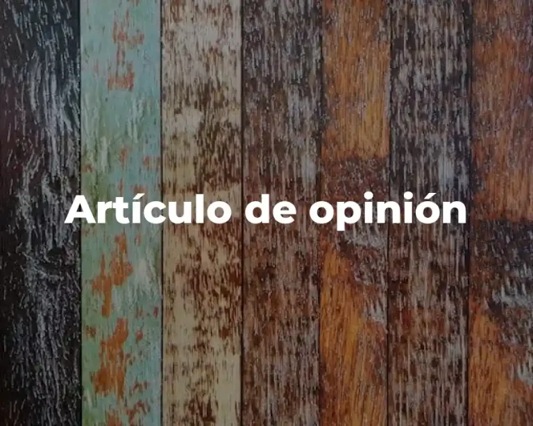 Artículo de opinión