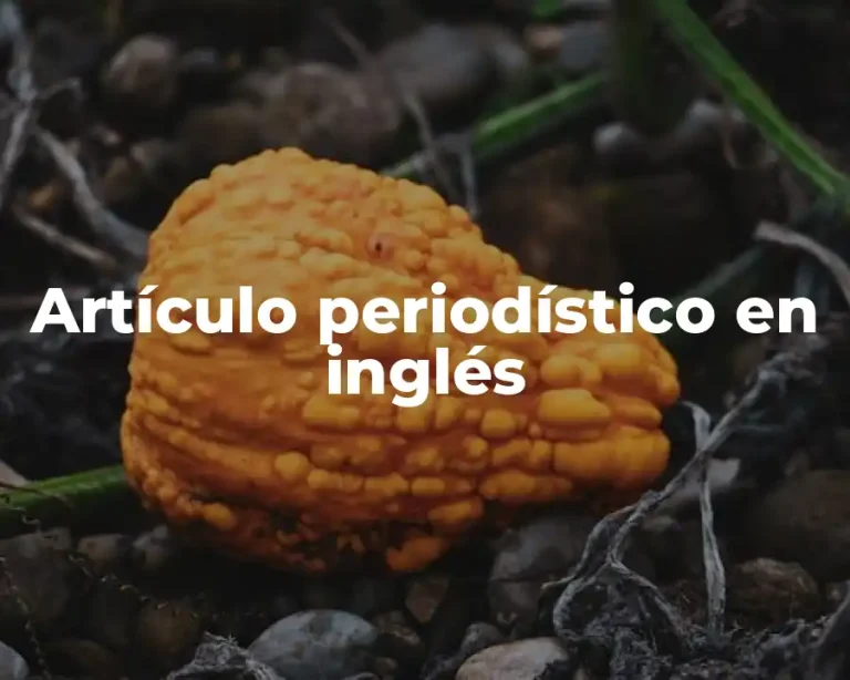 Artículo periodístico en inglés