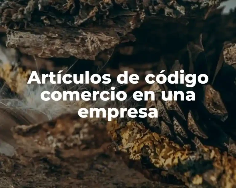 Artículos de código comercio en una empresa