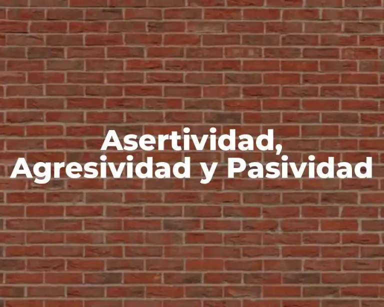 Asertividad, Agresividad y Pasividad