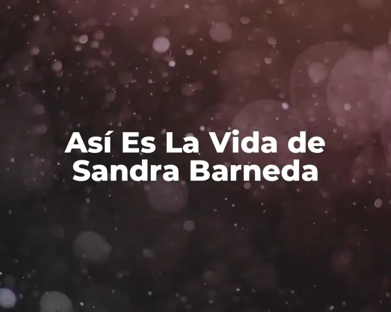 Así Es La Vida de Sandra Barneda