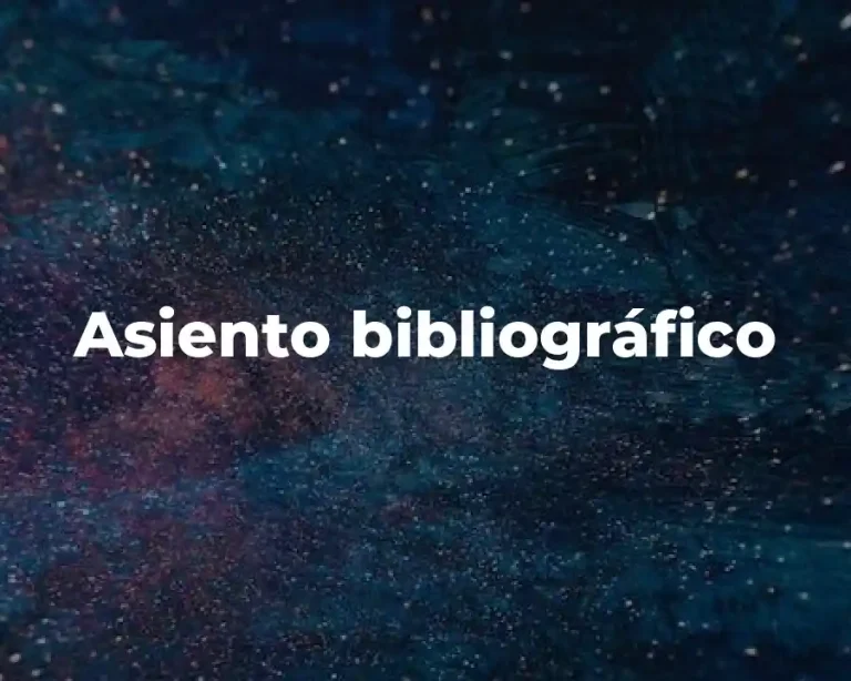 Asiento bibliográfico