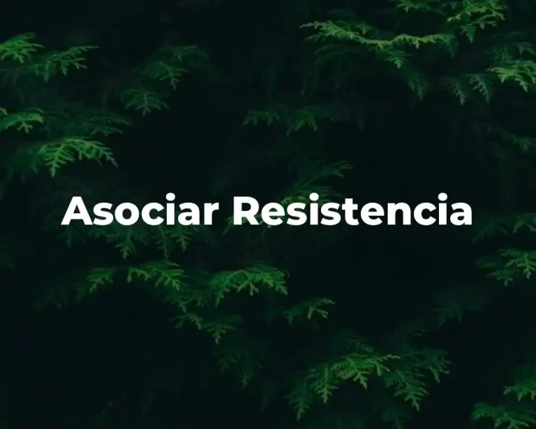 Asociar Resistencia