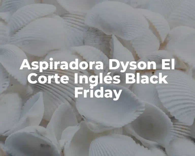 Aspiradora Dyson El Corte Inglés Black Friday