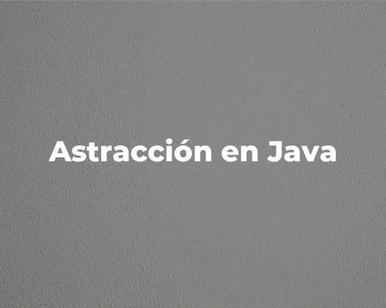 Astracción en Java