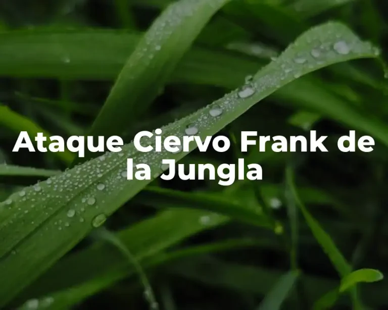 Ataque Ciervo Frank de la Jungla