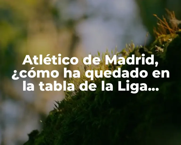 Atlético de Madrid, ¿cómo ha quedado en la tabla de la Liga española?