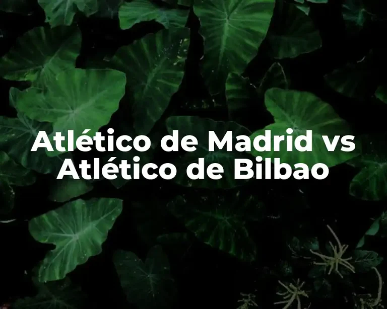 Atlético de Madrid vs Atlético de Bilbao