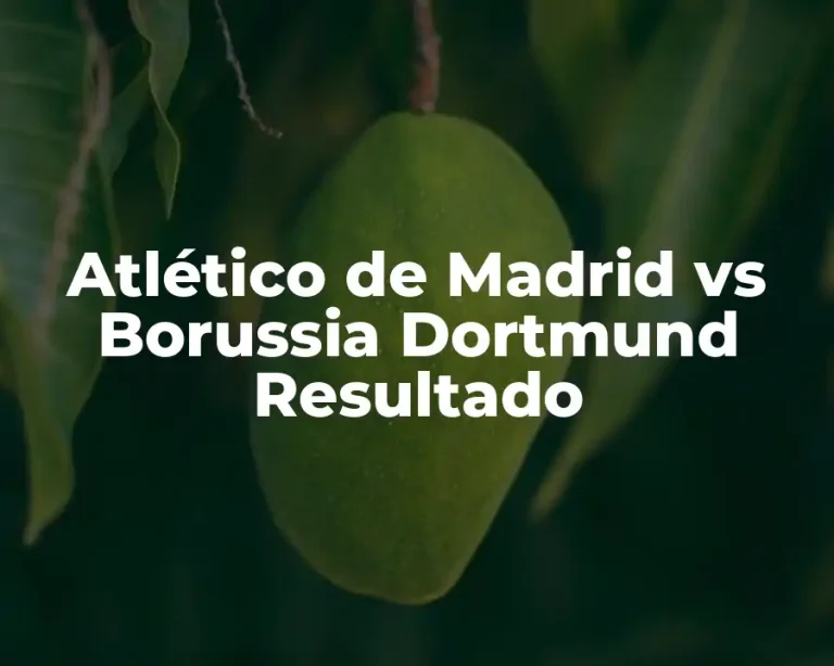 Atlético de Madrid vs Borussia Dortmund Resultado