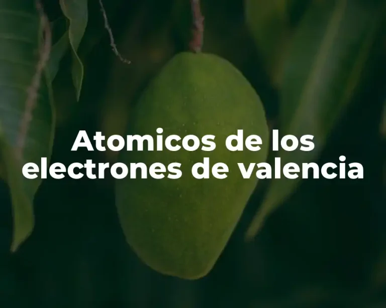 Atomicos de los electrones de valencia