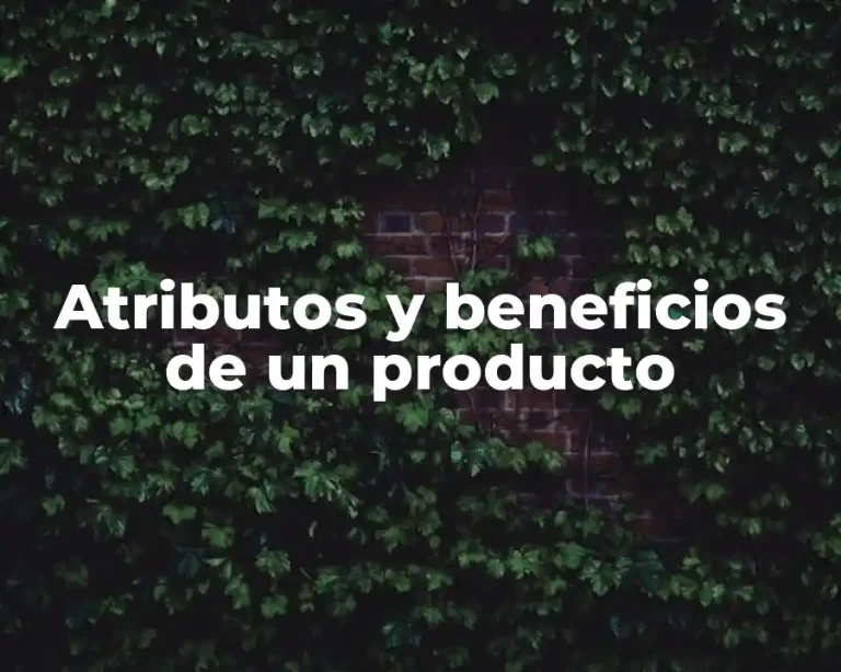 Atributos y beneficios de un producto