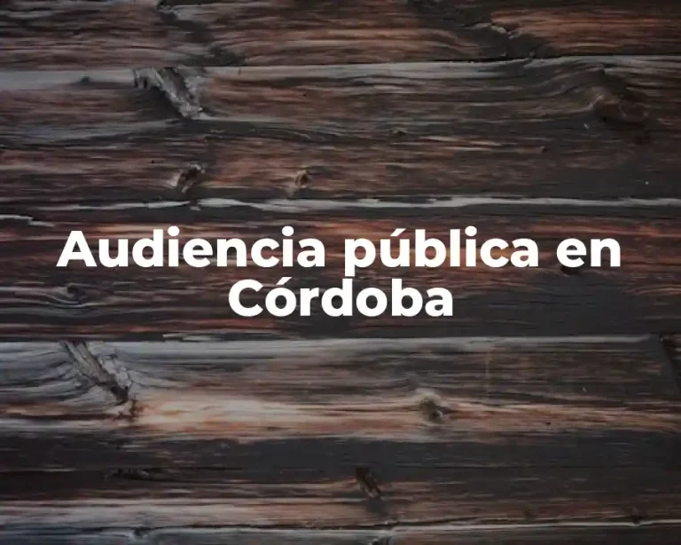 Audiencia pública en Córdoba