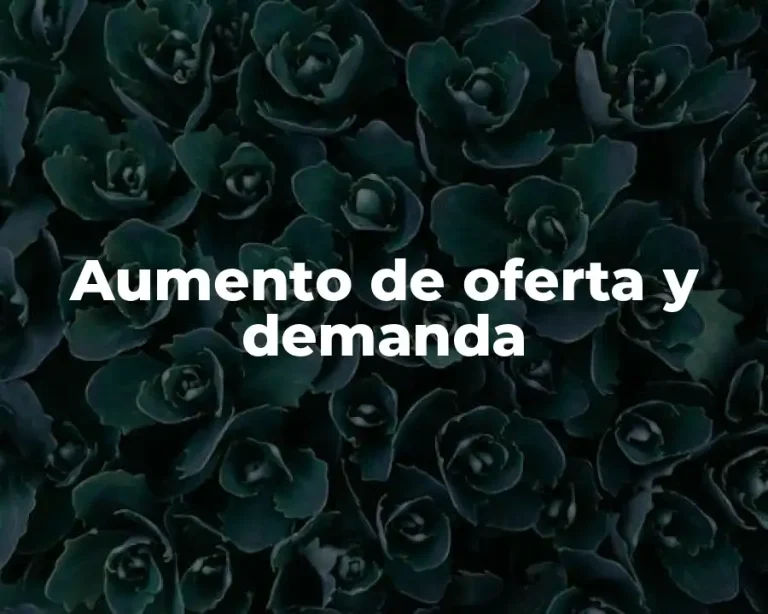Aumento de oferta y demanda
