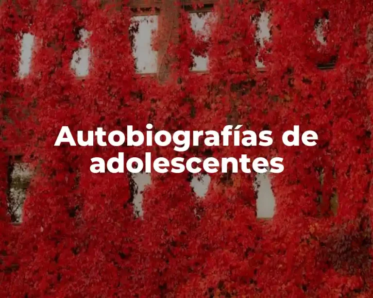 Autobiografías de adolescentes