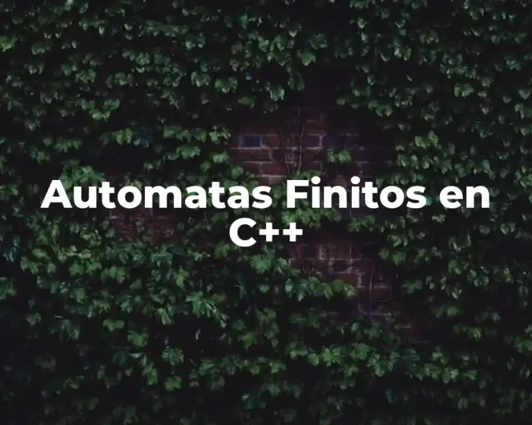 Automatas Finitos en C++