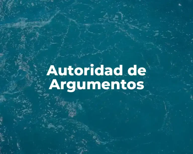 Autoridad de Argumentos