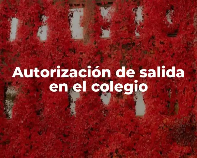 Autorización de salida en el colegio