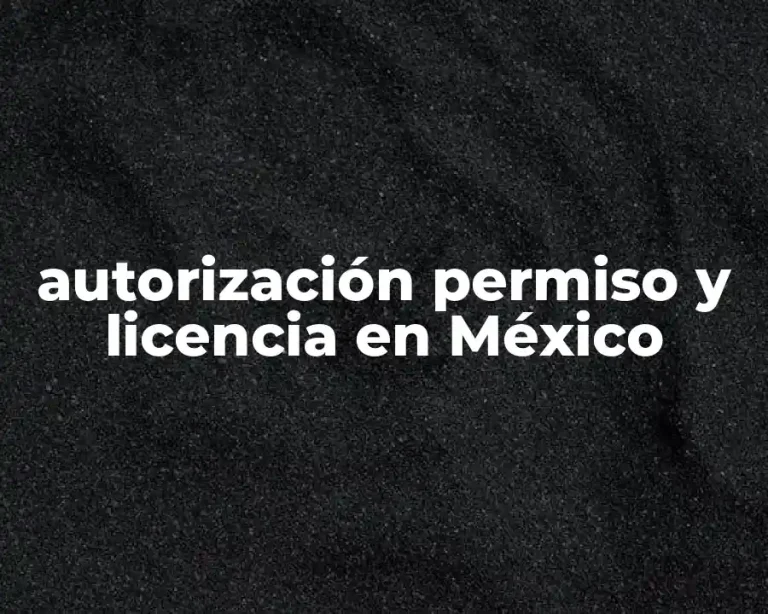 autorización permiso y licencia en México