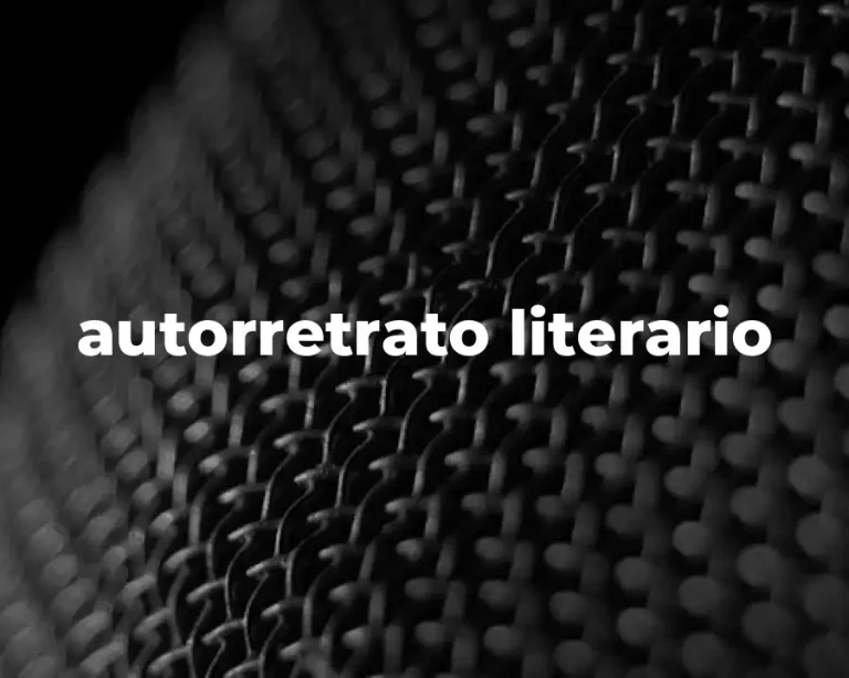 autorretrato literario