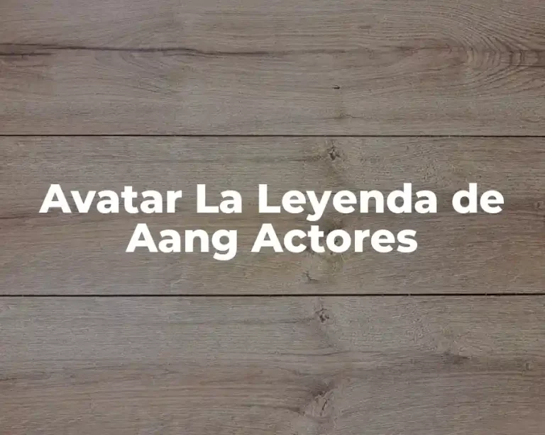 Avatar La Leyenda de Aang Actores