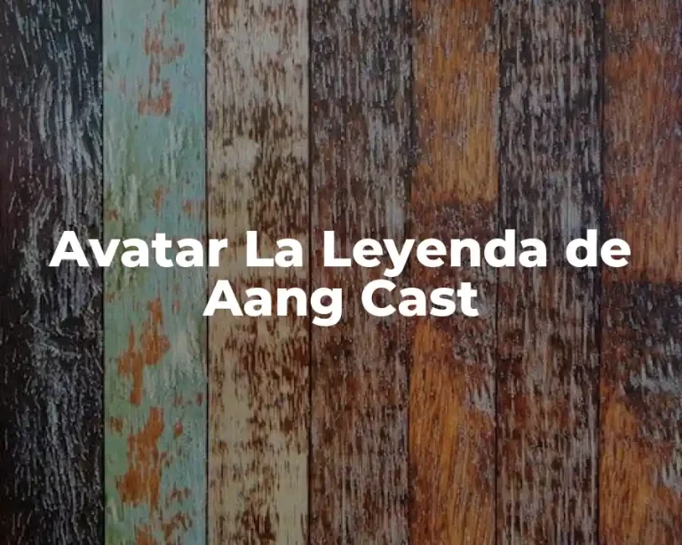 Avatar La Leyenda de Aang Cast