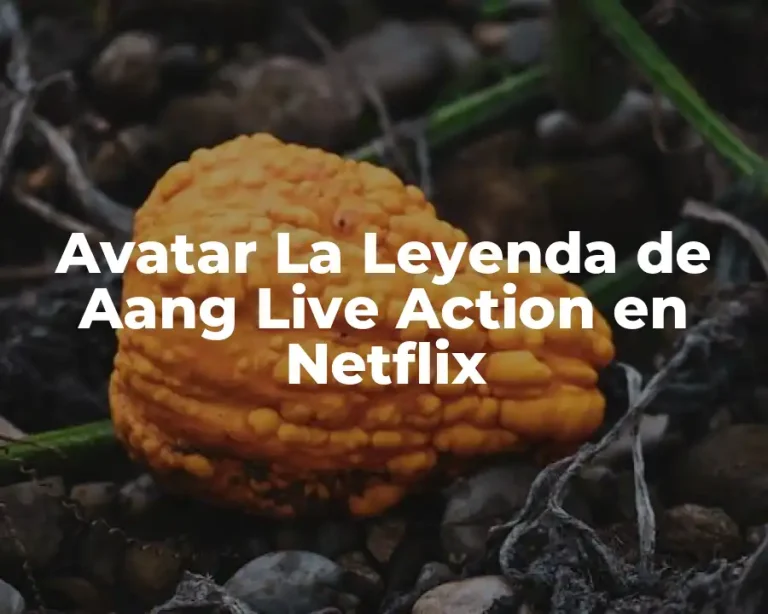 Avatar La Leyenda de Aang Live Action en Netflix