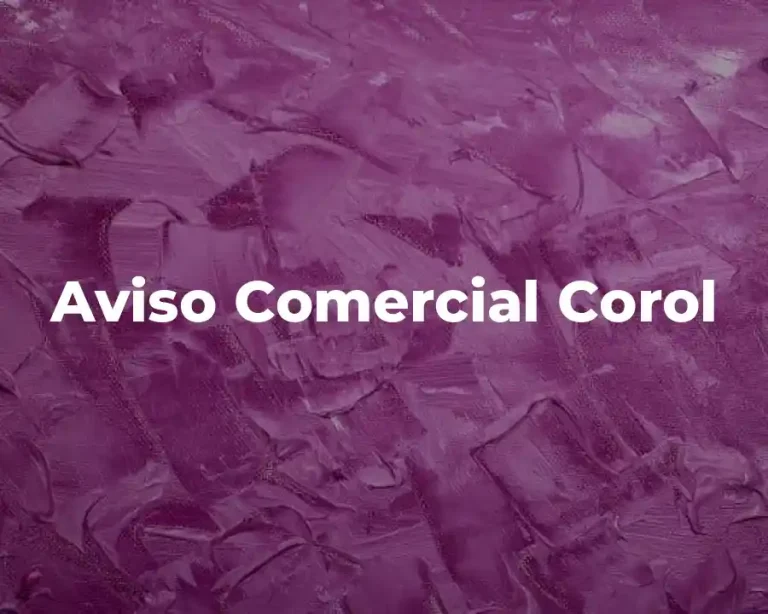 Aviso Comercial Corol