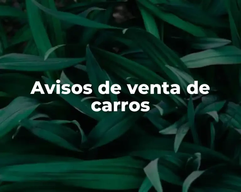 Avisos de venta de carros