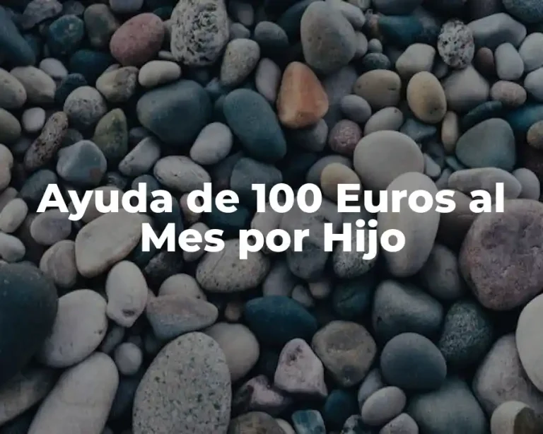 Ayuda de 100 Euros al Mes por Hijo