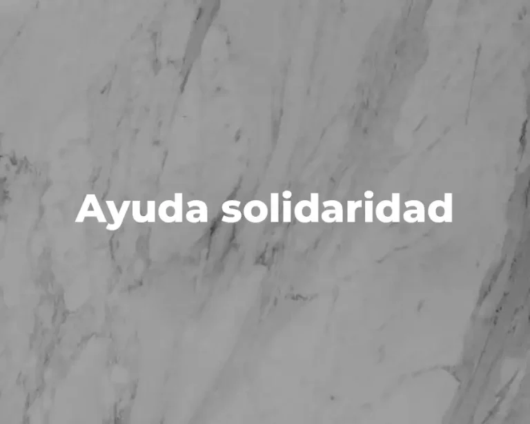 Ayuda solidaridad