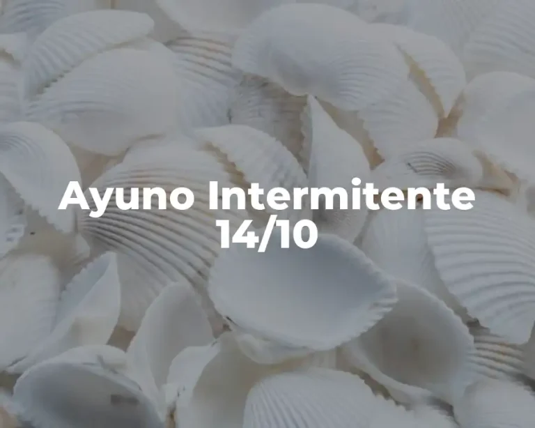 Ayuno Intermitente 14/10