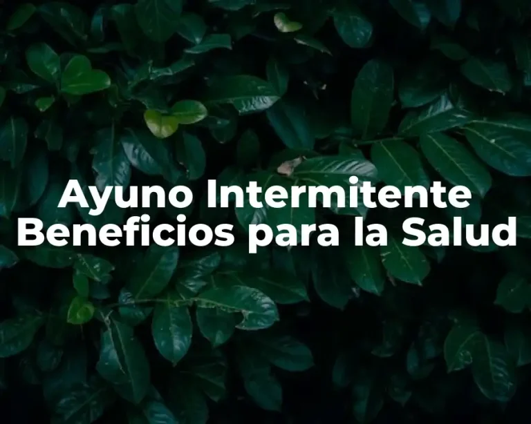 Ayuno Intermitente Beneficios para la Salud