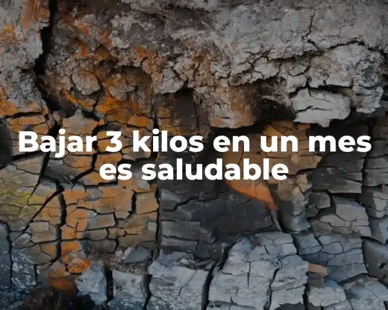 Bajar 3 kilos en un mes es saludable