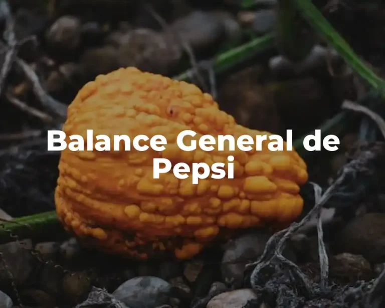 Balance General de Pepsi