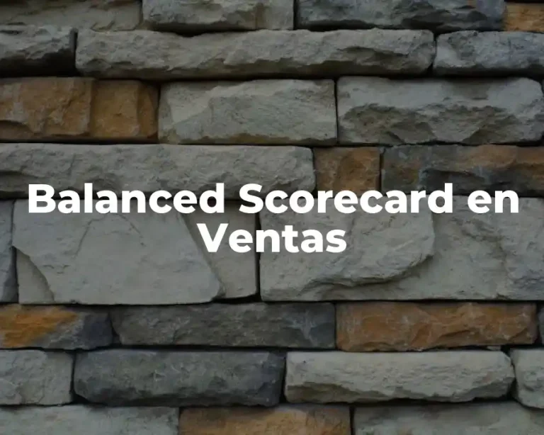 Balanced Scorecard en Ventas