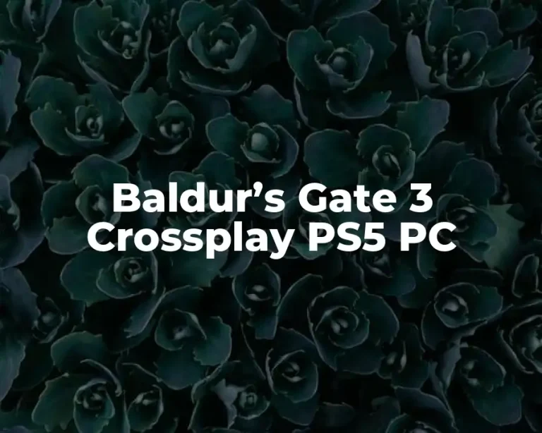 Baldur’s Gate 3 Crossplay PS5 PC