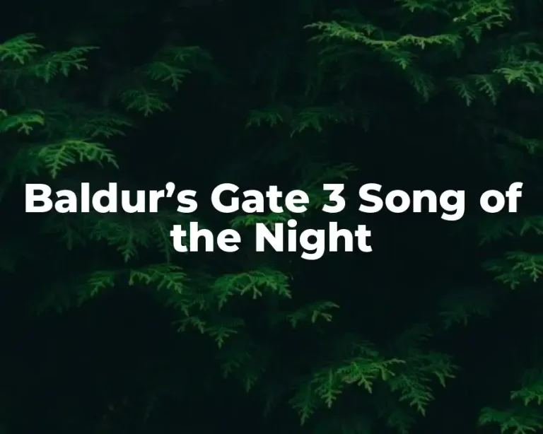 Baldur’s Gate 3 Song of the Night