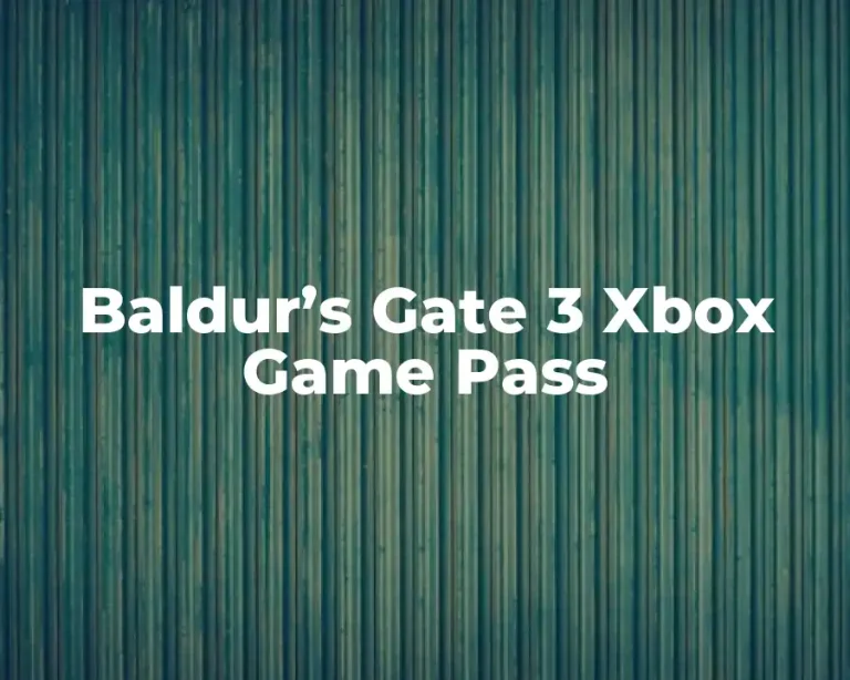 Baldur’s Gate 3 Xbox Game Pass