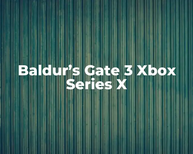 Baldur’s Gate 3 Xbox Series X