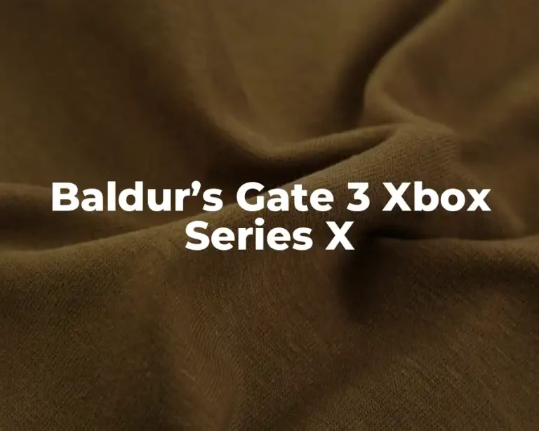 Baldur’s Gate 3 Xbox Series X