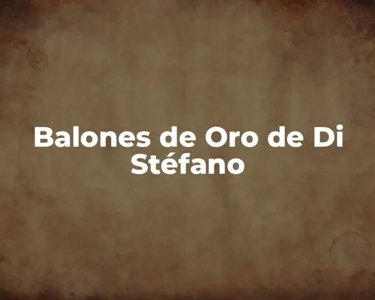 Balones de Oro de Di Stéfano