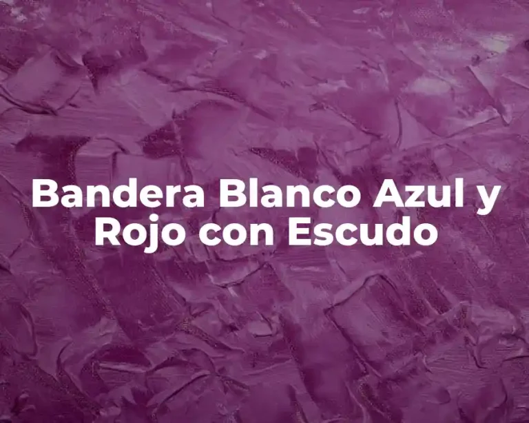 Bandera Blanco Azul y Rojo con Escudo