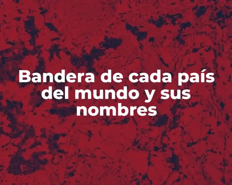Bandera de cada país del mundo y sus nombres