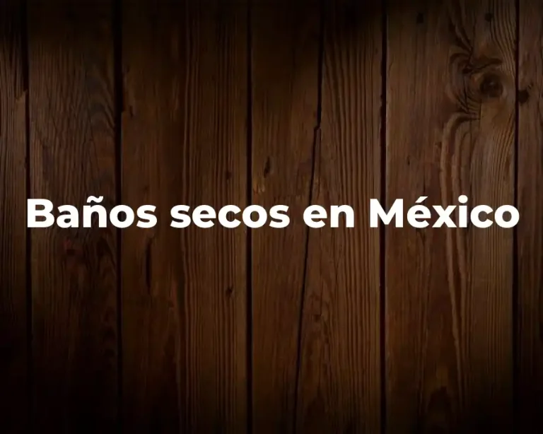 Baños secos en México