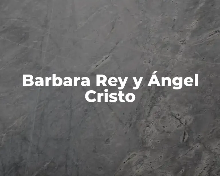 Barbara Rey y Ángel Cristo