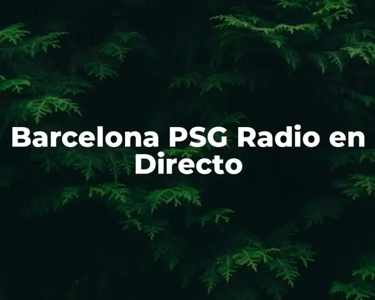 Barcelona PSG Radio en Directo