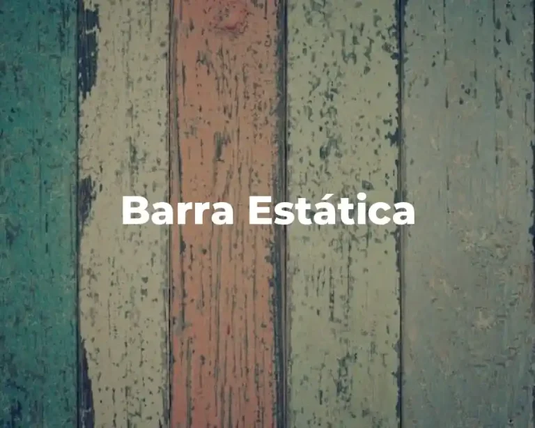 Barra Estática